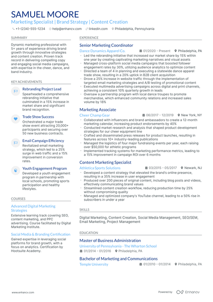 10 Fashion Marketing Resume Examples & Guide for 2026