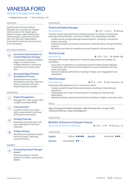 10 Technical Project Manager Resume Examples & Guide for 2026