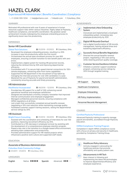 5 HR Administrative Assistant Resume Examples & Guide for 2024