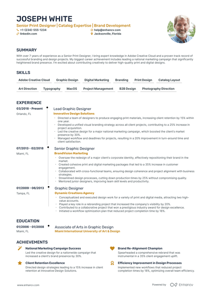 5 Print Designer Resume Examples & Guide For 2024