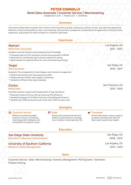 5 Retail Worker Resume Examples & Guide for 2024