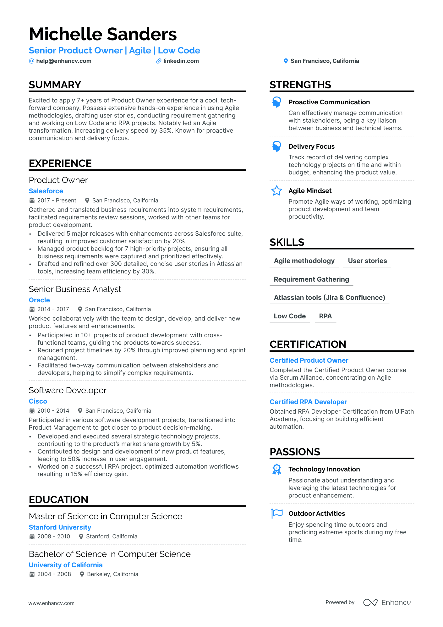 5 Senior Product Owner Resume Examples & Guide for 2024