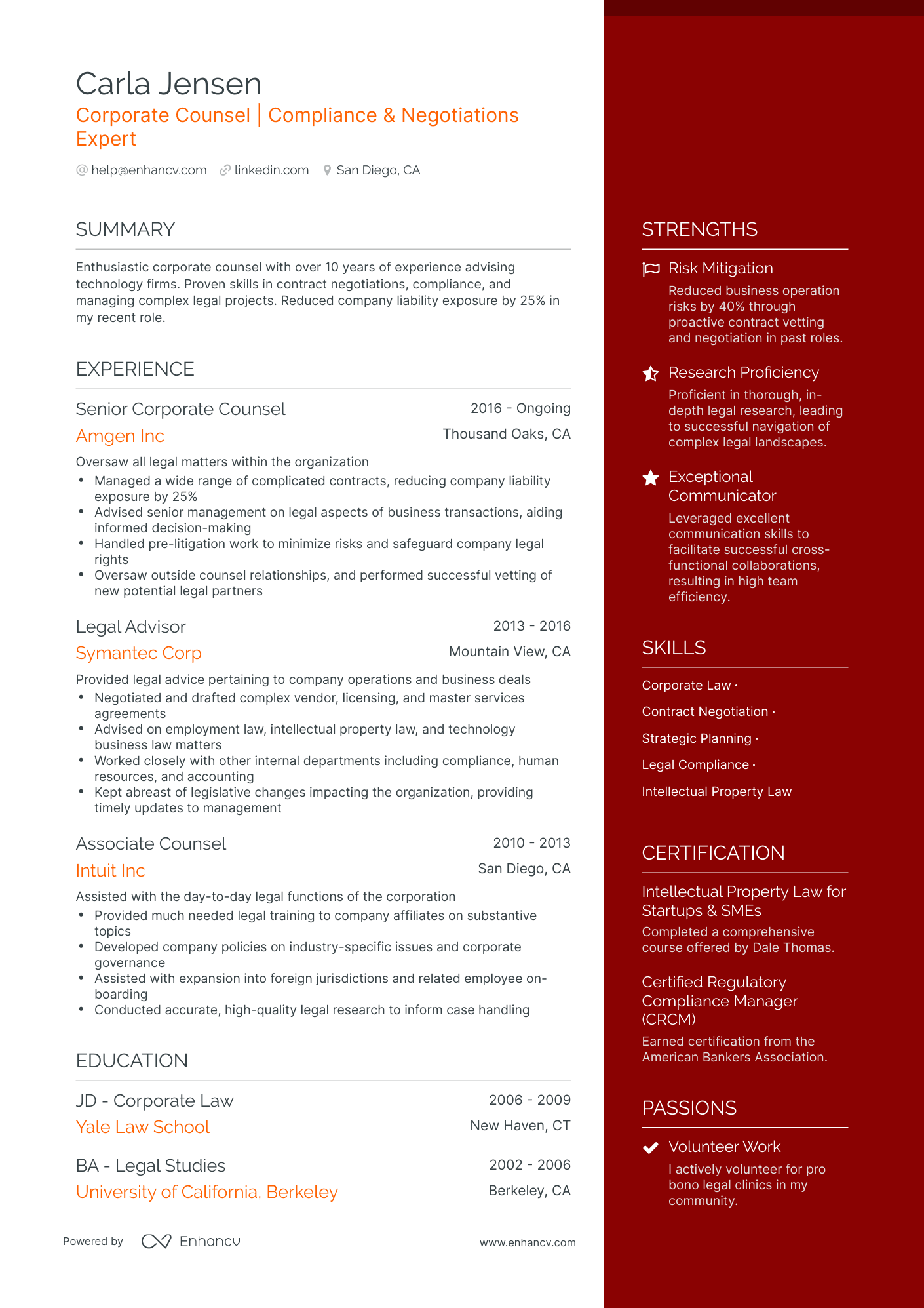 5 Counsel Resume Examples & Guide for 2024