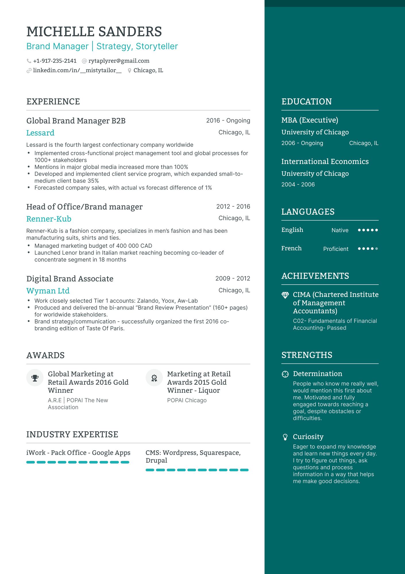 9 Brand Manager Resume Examples & Guide for 2023