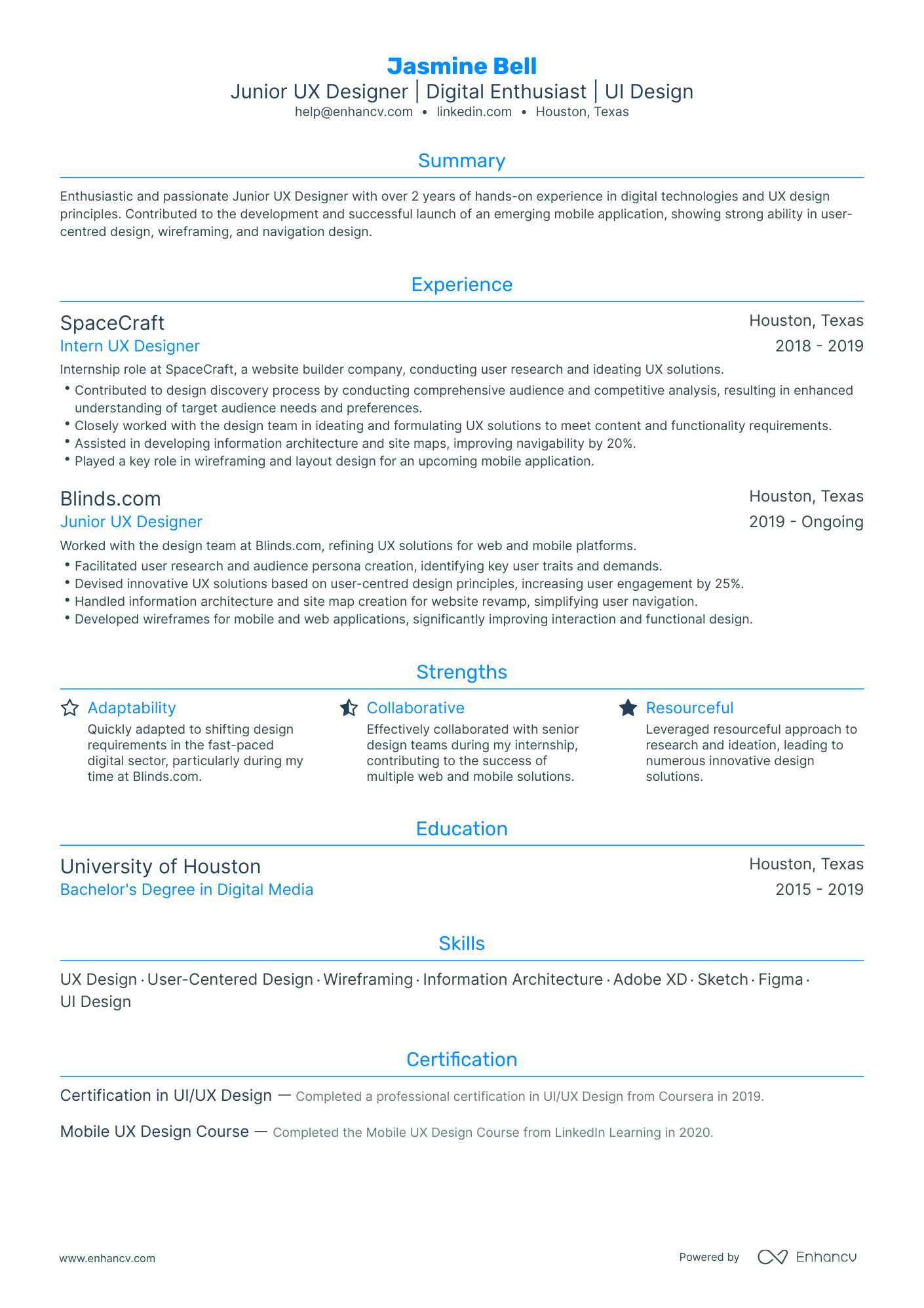 5 Junior UX Designer Resume Examples & Guide for 2024