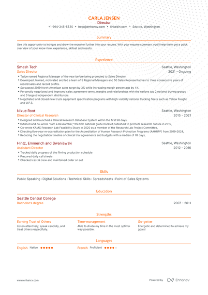 Director Resume Examples & Guide for 2023 (Layout, Skills, Keywords ...