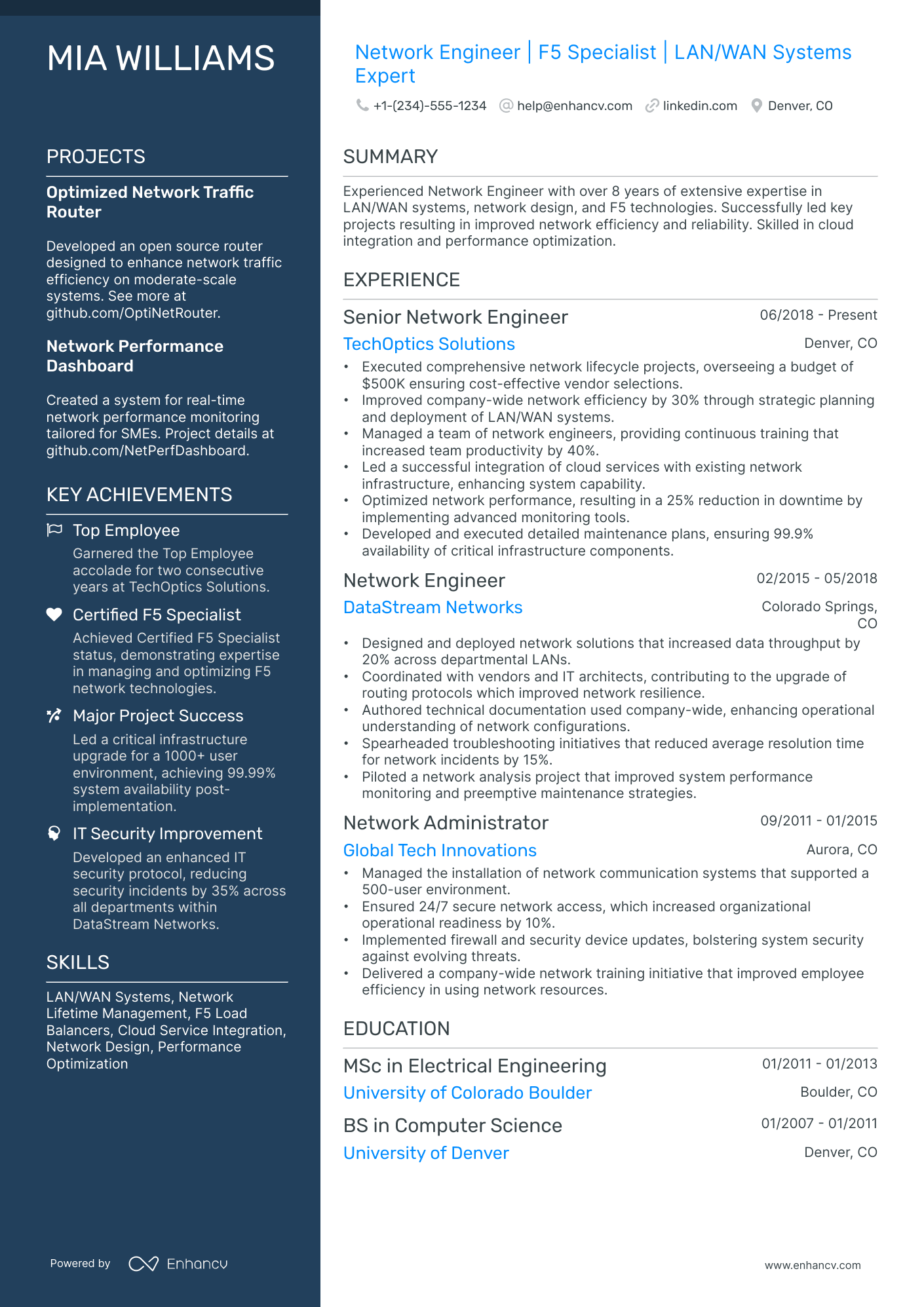 10 F5 Network Engineer Resume Examples & Guide for 2026