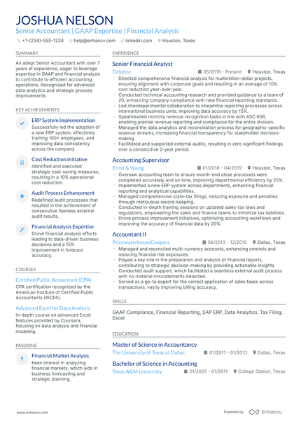 10 Management Accounting Resume Examples & Guide for 2026