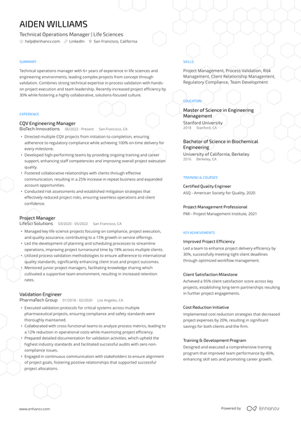 25 Operations Manager Resume Examples & Guide for 2026