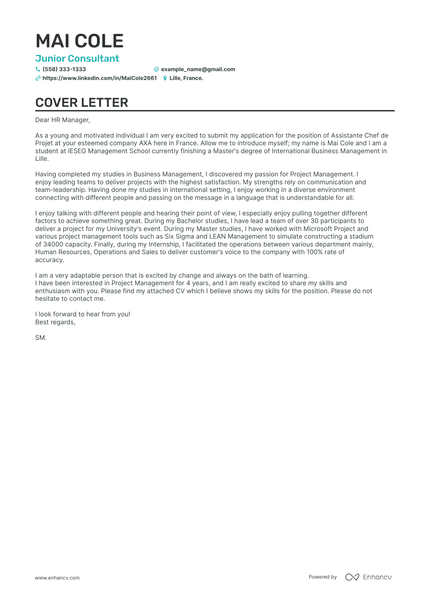 Scrum Master cover letter