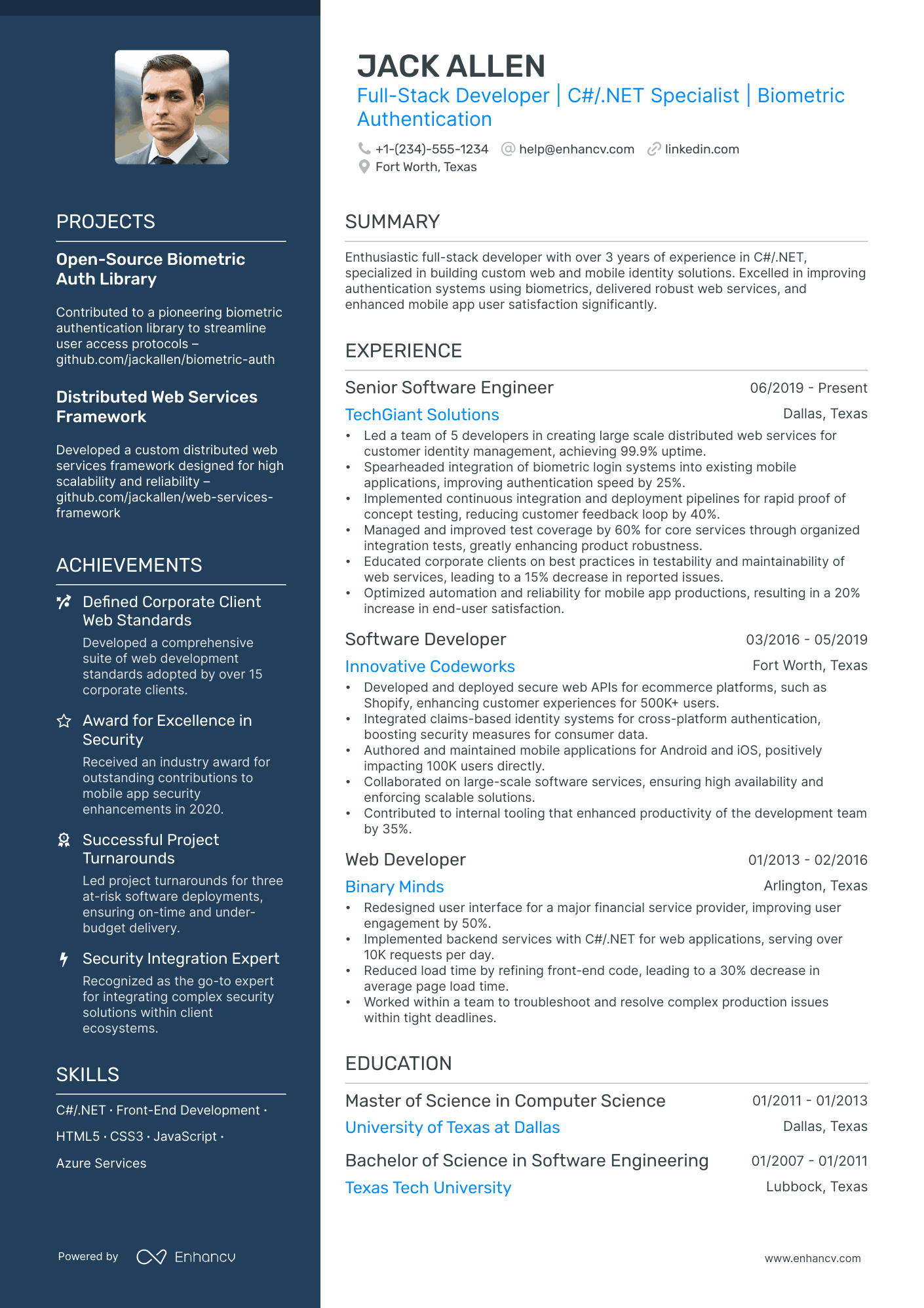 5 Senior Developer Resume Examples & Guide for 2024