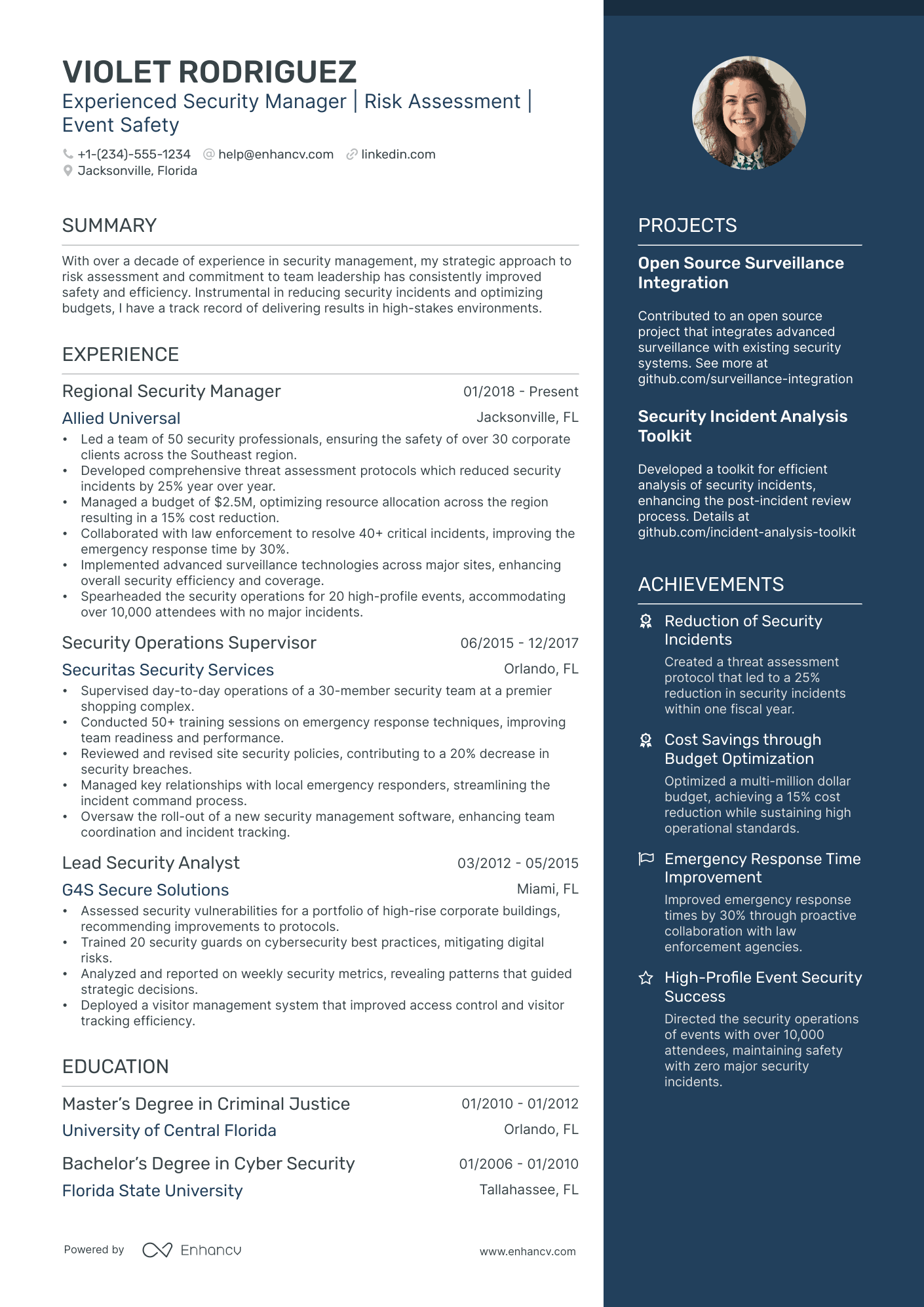 5 Security Director Resume Examples & Guide For 2024