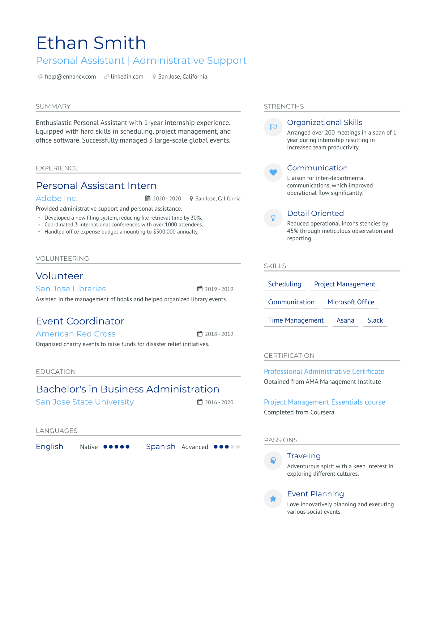 5 Personal Assistant Resume Examples & Guide for 2024