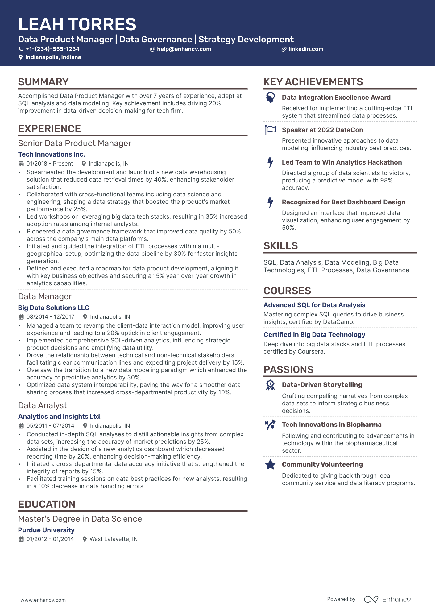10 Data Product Manager Resume Examples Guide For 2026