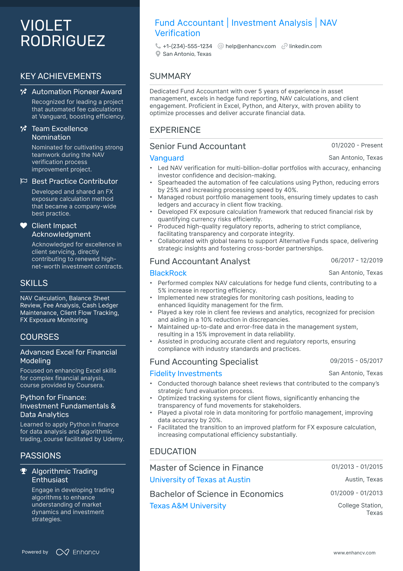 10 Fund Accountant Resume Examples & Guide for 2026