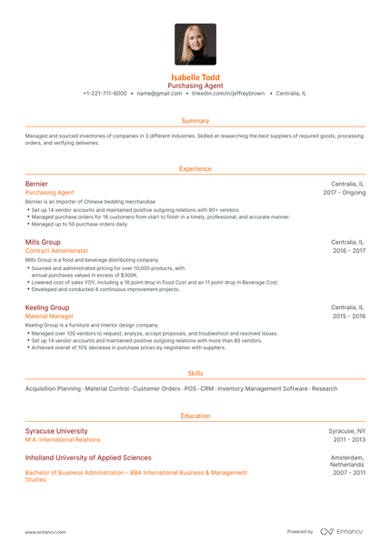 5 Purchasing Agent Resume Examples & Guide for 2023