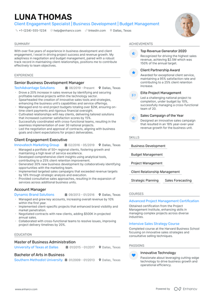 5 Client Engagement Manager Resume Examples & Guide For 2024