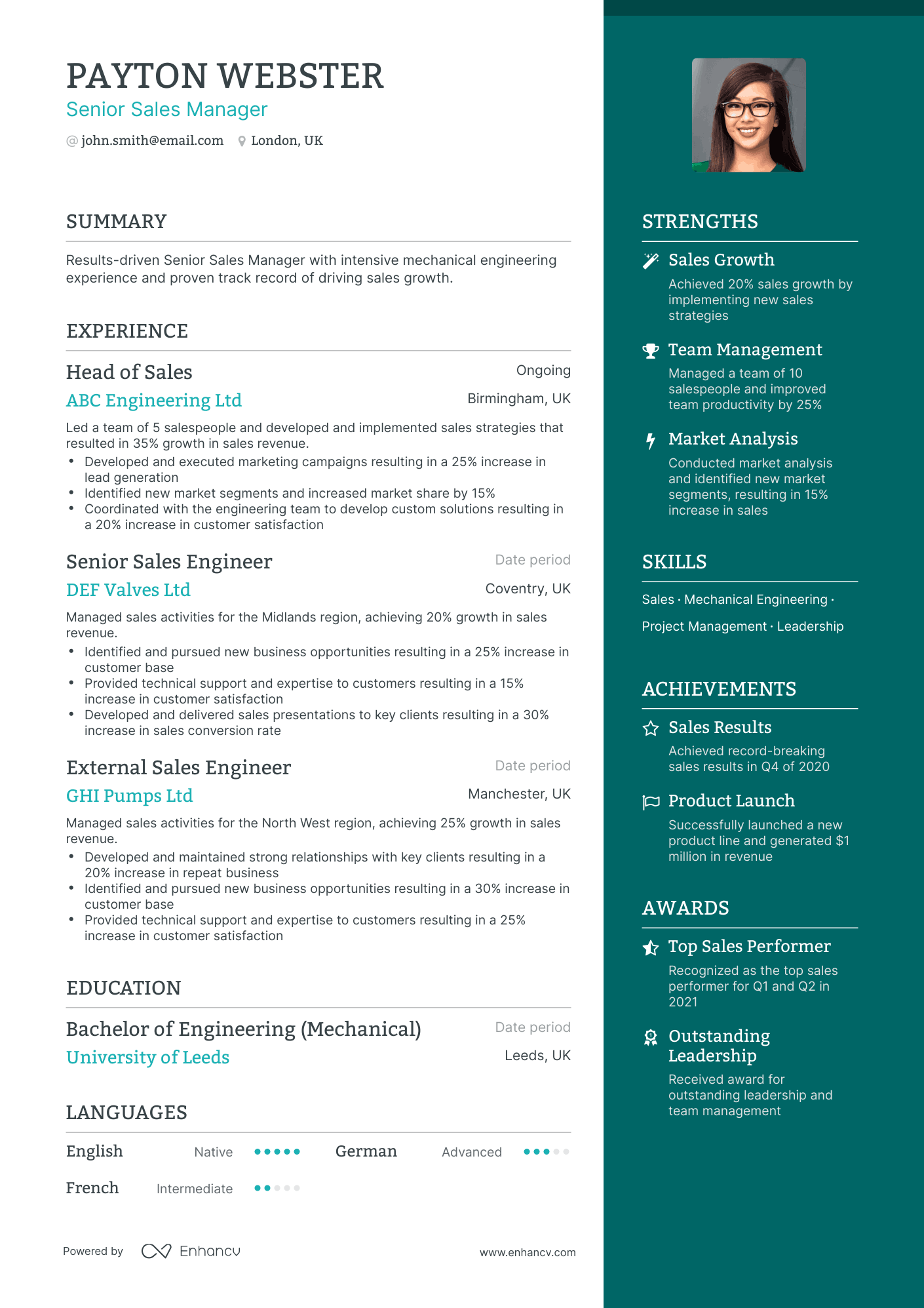 5 Senior Sales Manager Resume Examples & Guide For 2024