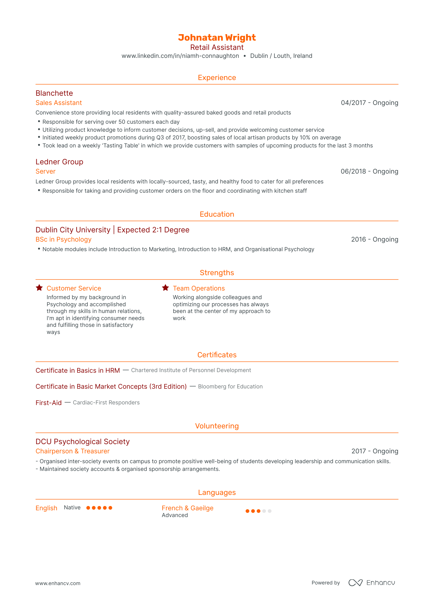 5 Retail Resume Examples & Guide for 2023