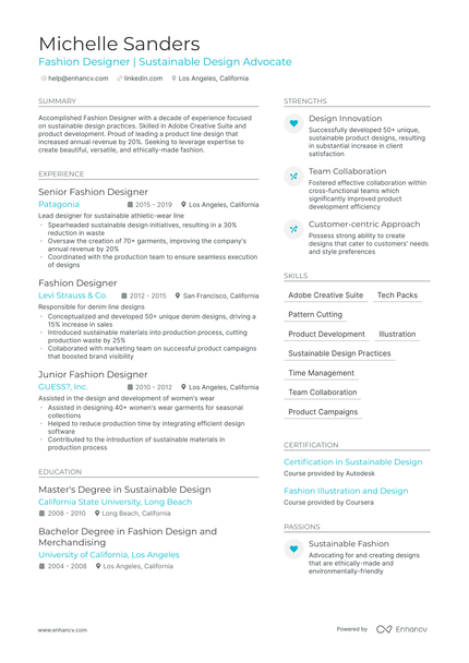 5 Design Intern Resume Examples & Guide for 2024