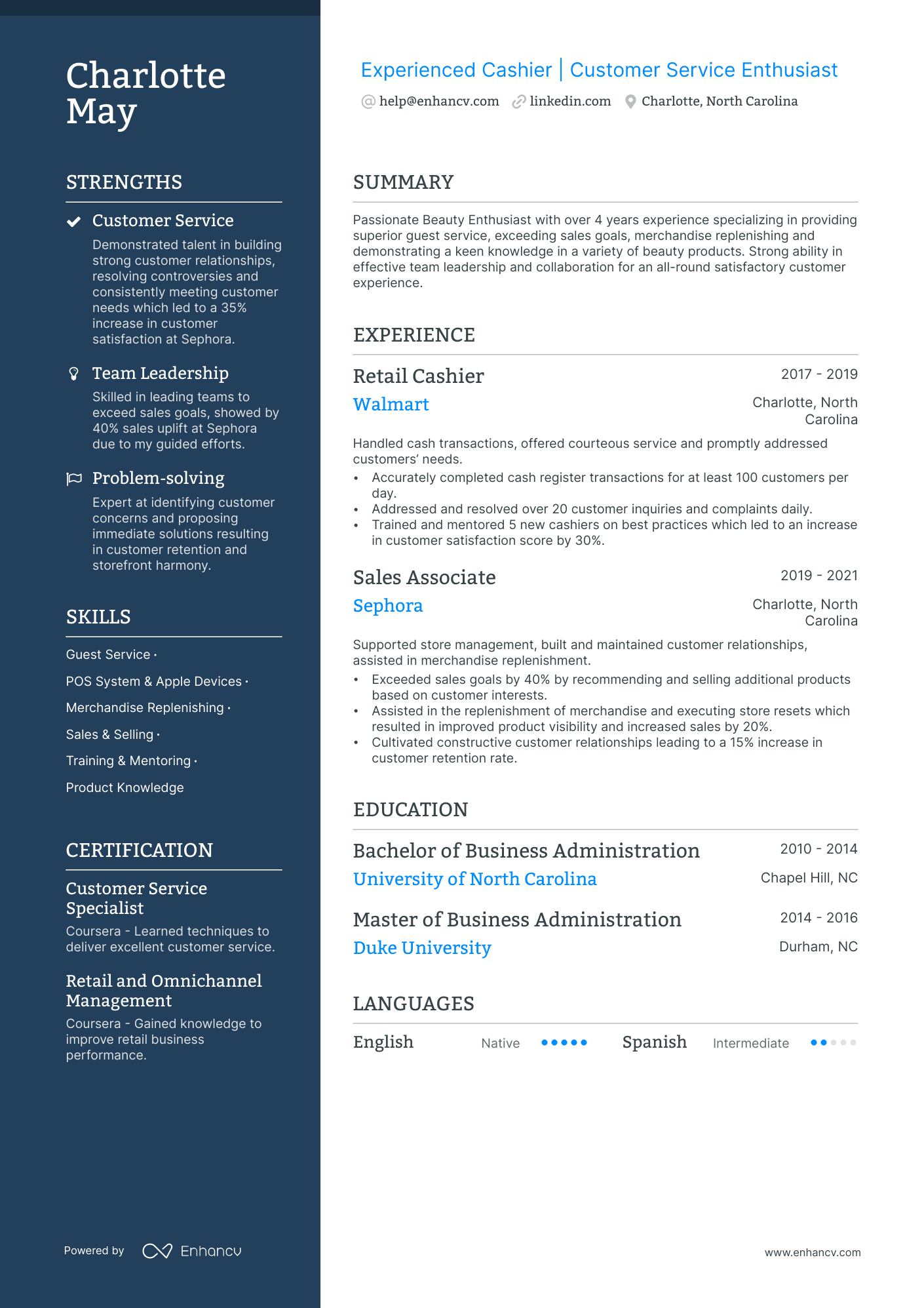 10 Cashier Resume Examples & Guide for 2024