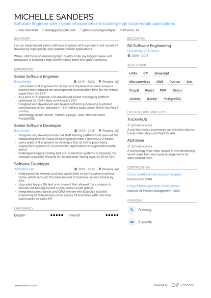 5 Tech Resume Examples & Guide for 2025