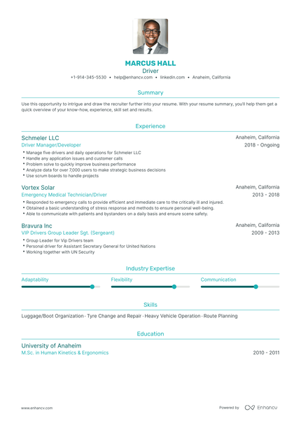 4 Driver Resume Examples & Guide For 2023