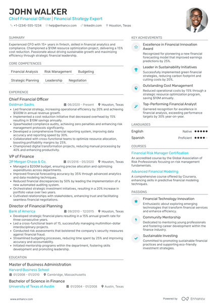 A resume example of a Chief Marketing Officer in Automotive