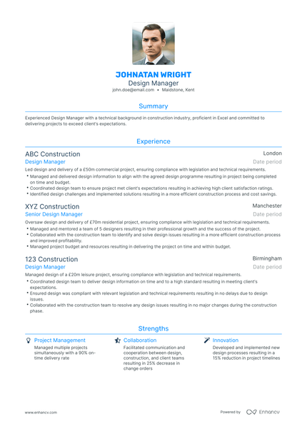 5 Design Manager Resume Examples & Guide for 2023