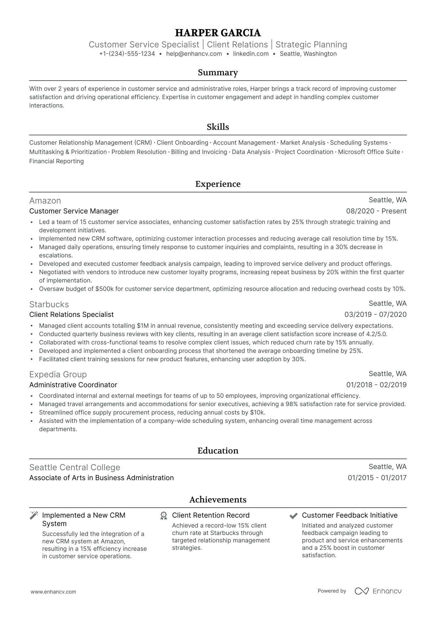 5 Customer Service Retail Resume Examples & Guide for 2024