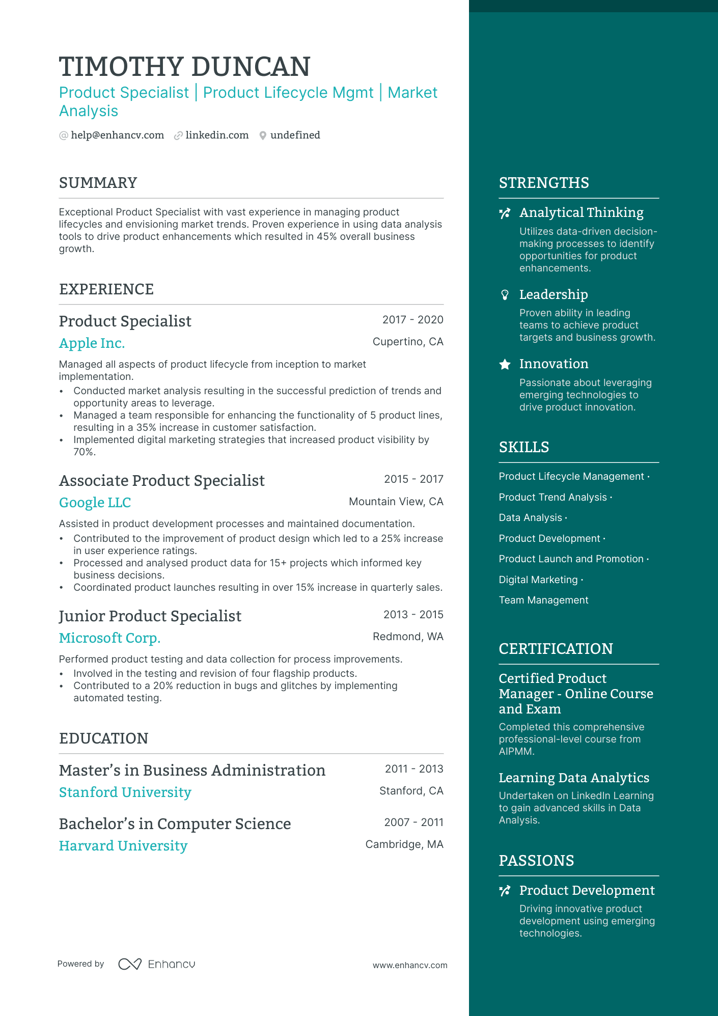 5 Product Specialist Resume Examples & Guide for 2024