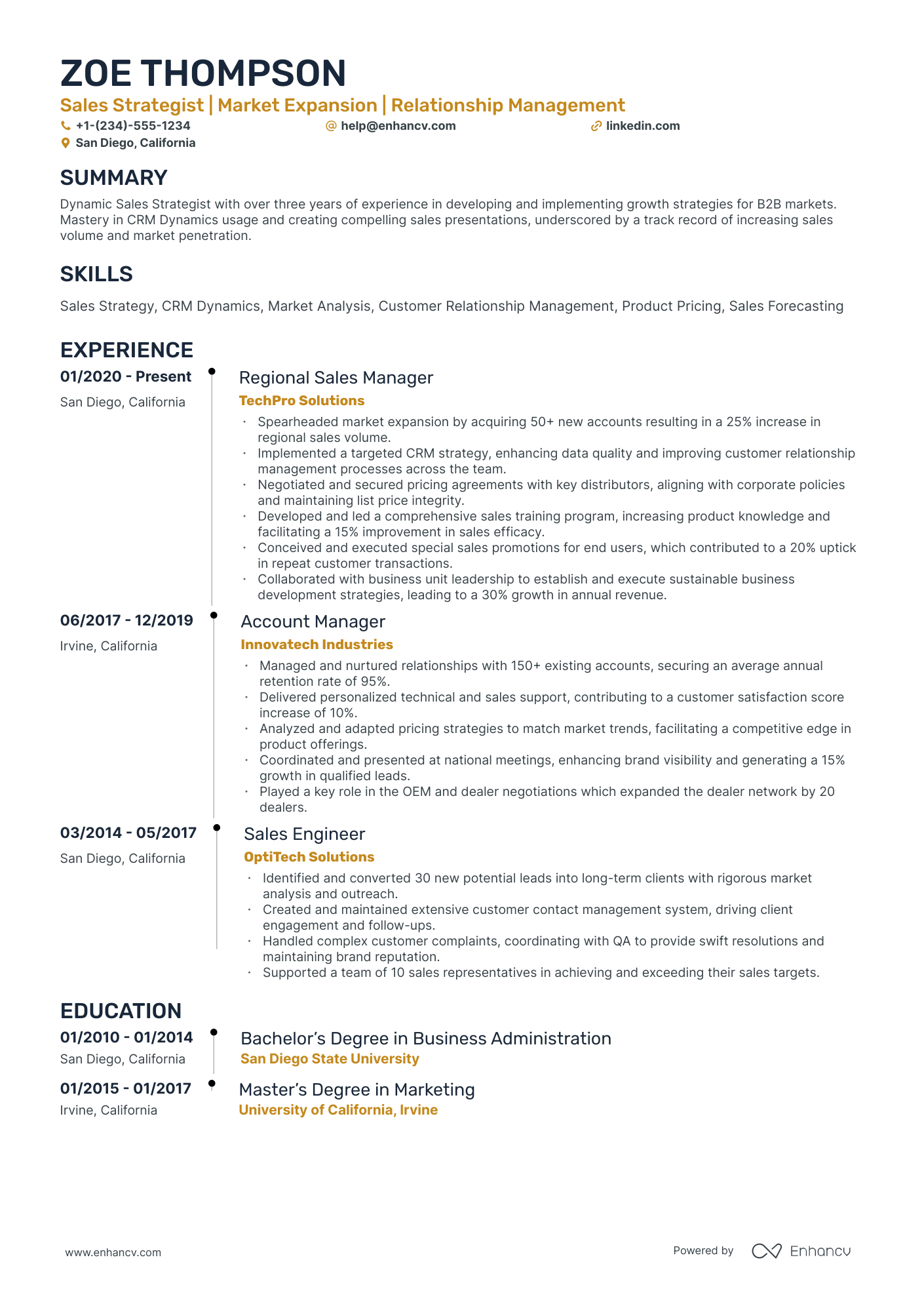 10 Area Sales Manager Resume Examples & Guide for 2026