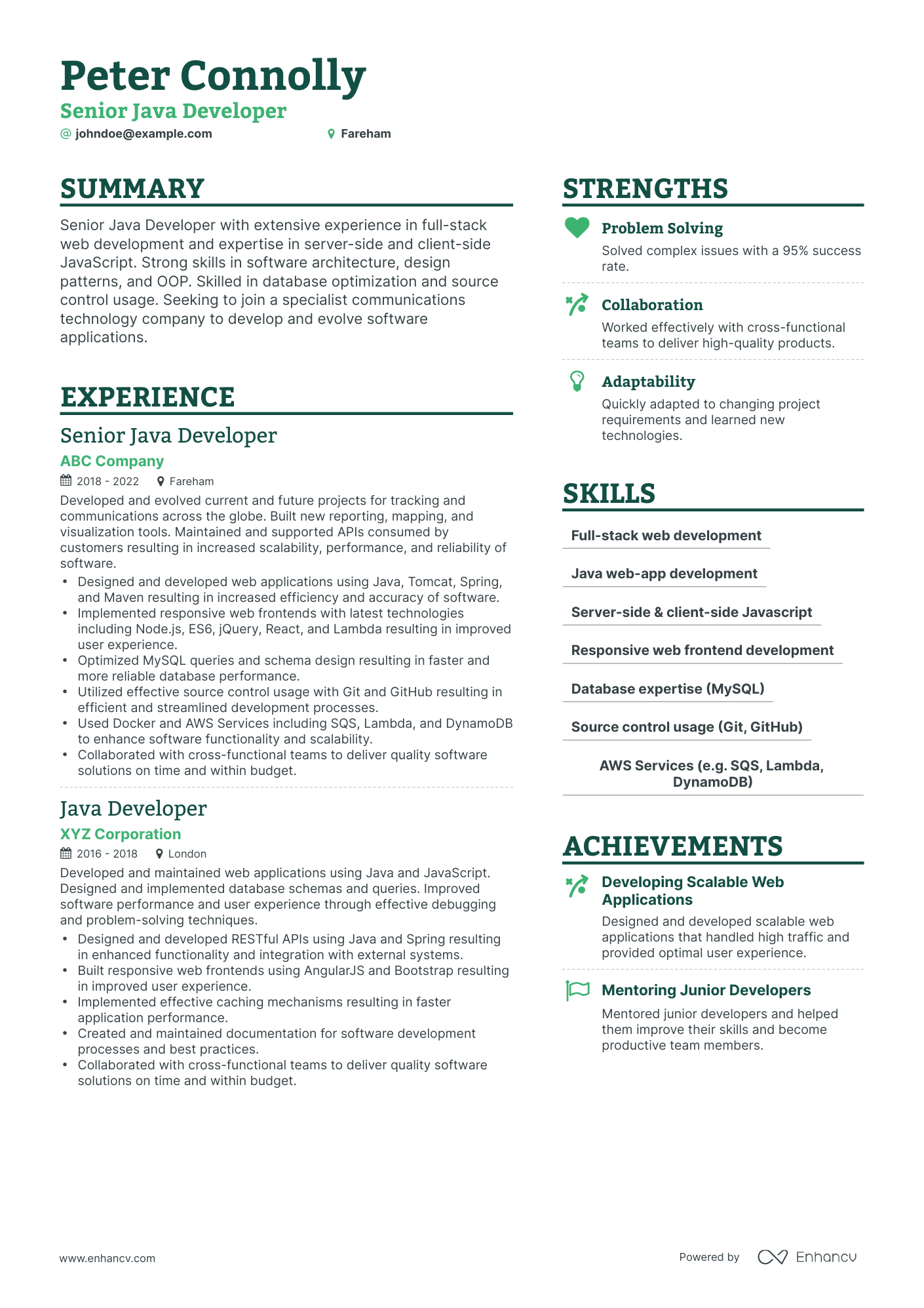 5 Java Web Developer Resume Examples & Guide for 2024