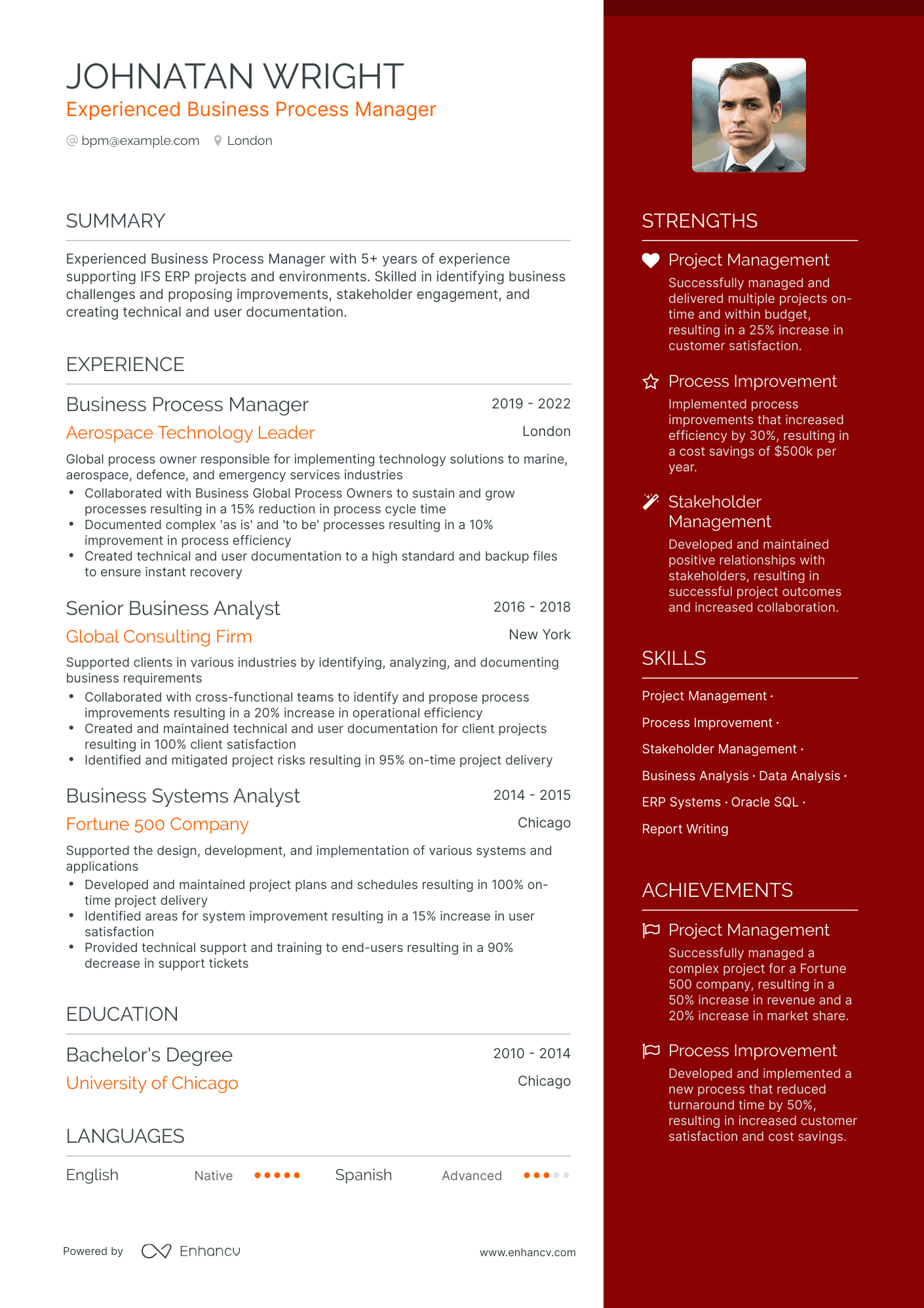 5 Business Process Manager Resume Examples & Guide for 2023