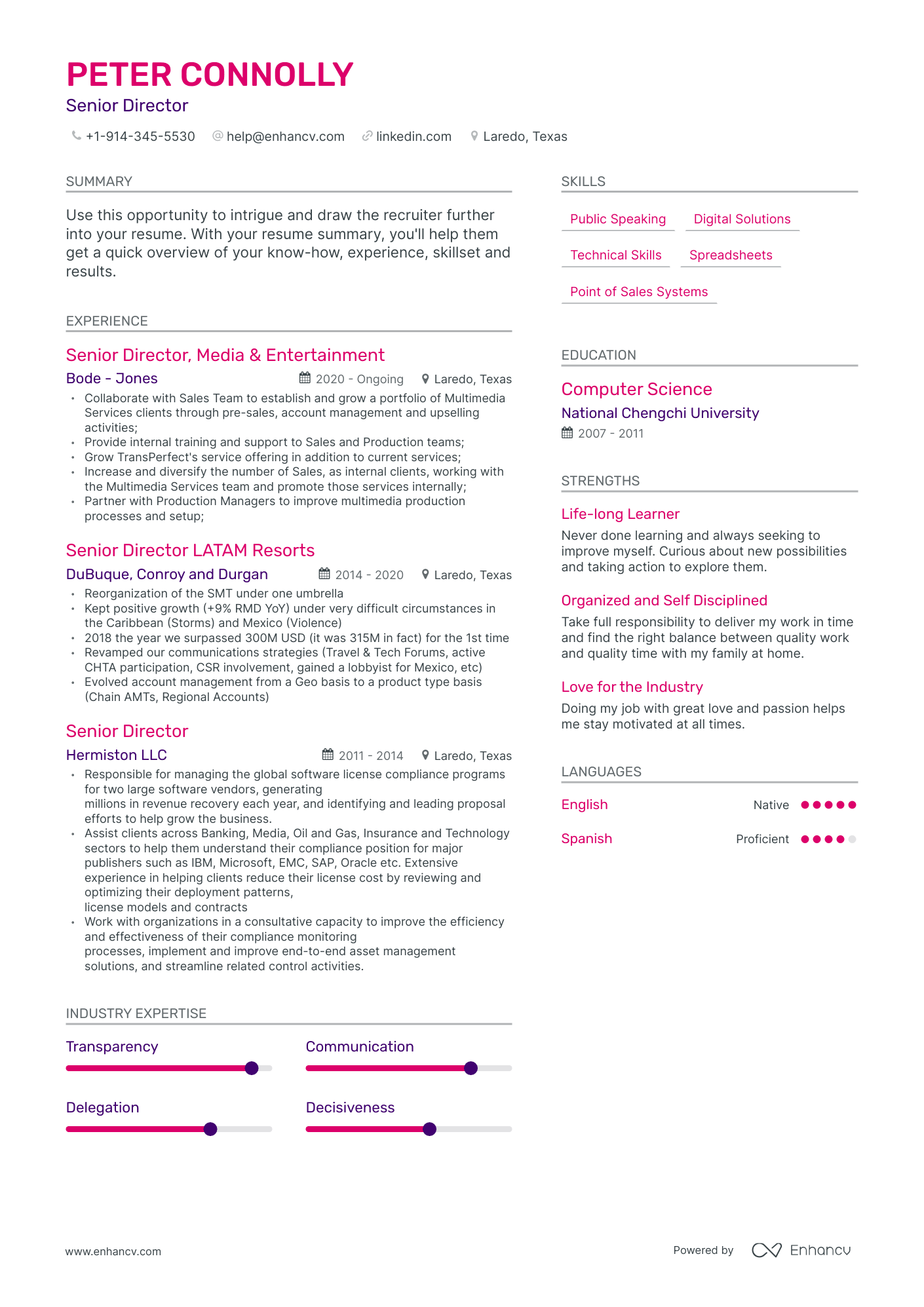 Senior Director Resume Examples & Guide for 2023 (Layout, Skills ...