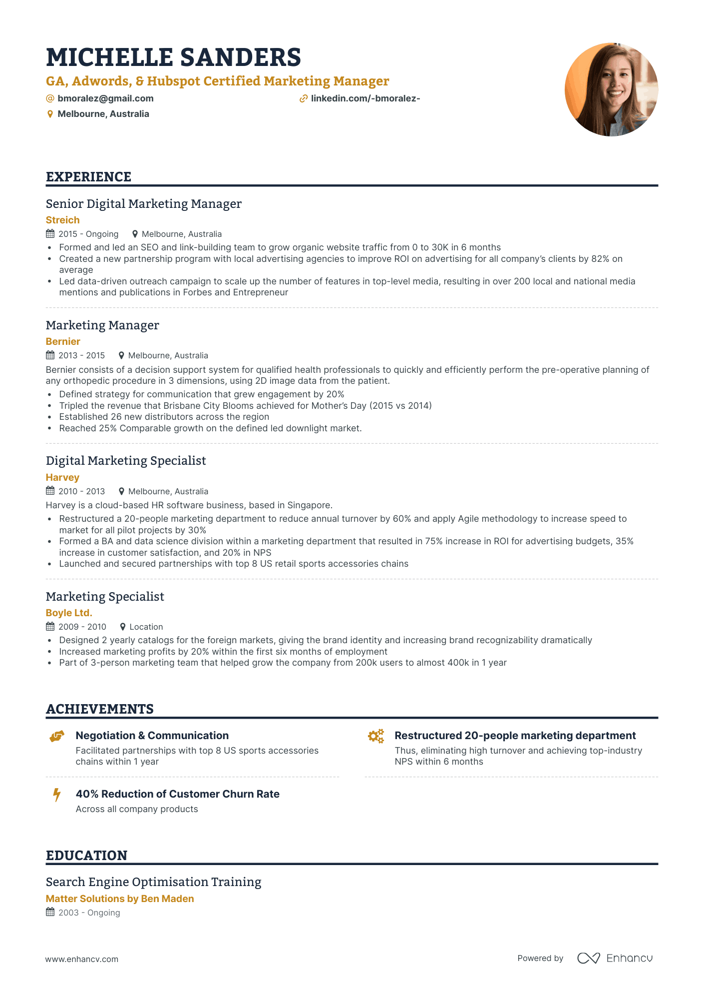 5 Marketing Manager Resume Examples & Guide for 2023