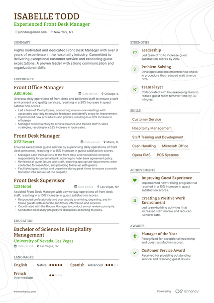 5 Front Desk Manager Resume Examples & Guide for 2024