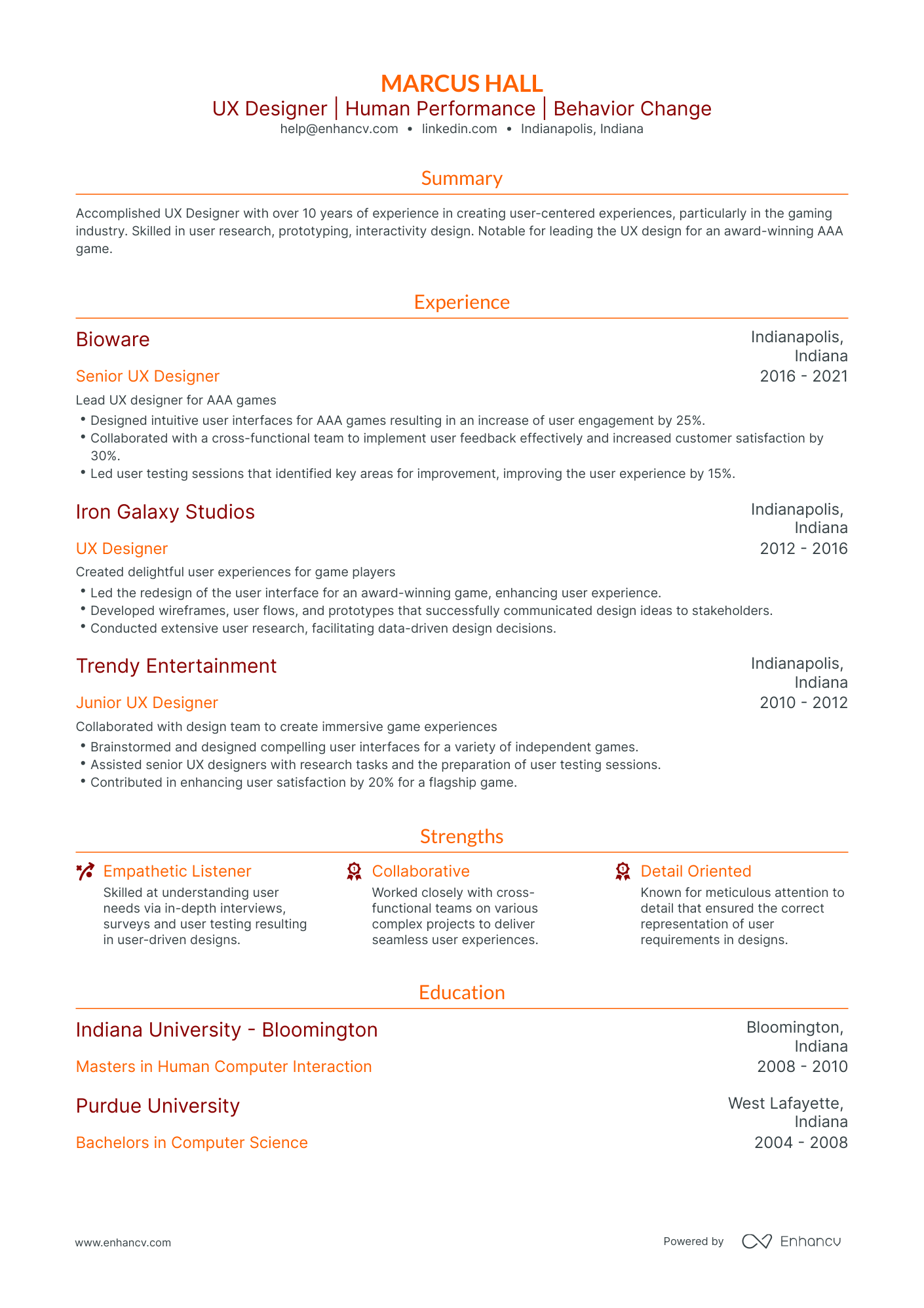 5 Senior UX Designer Resume Examples & Guide for 2024