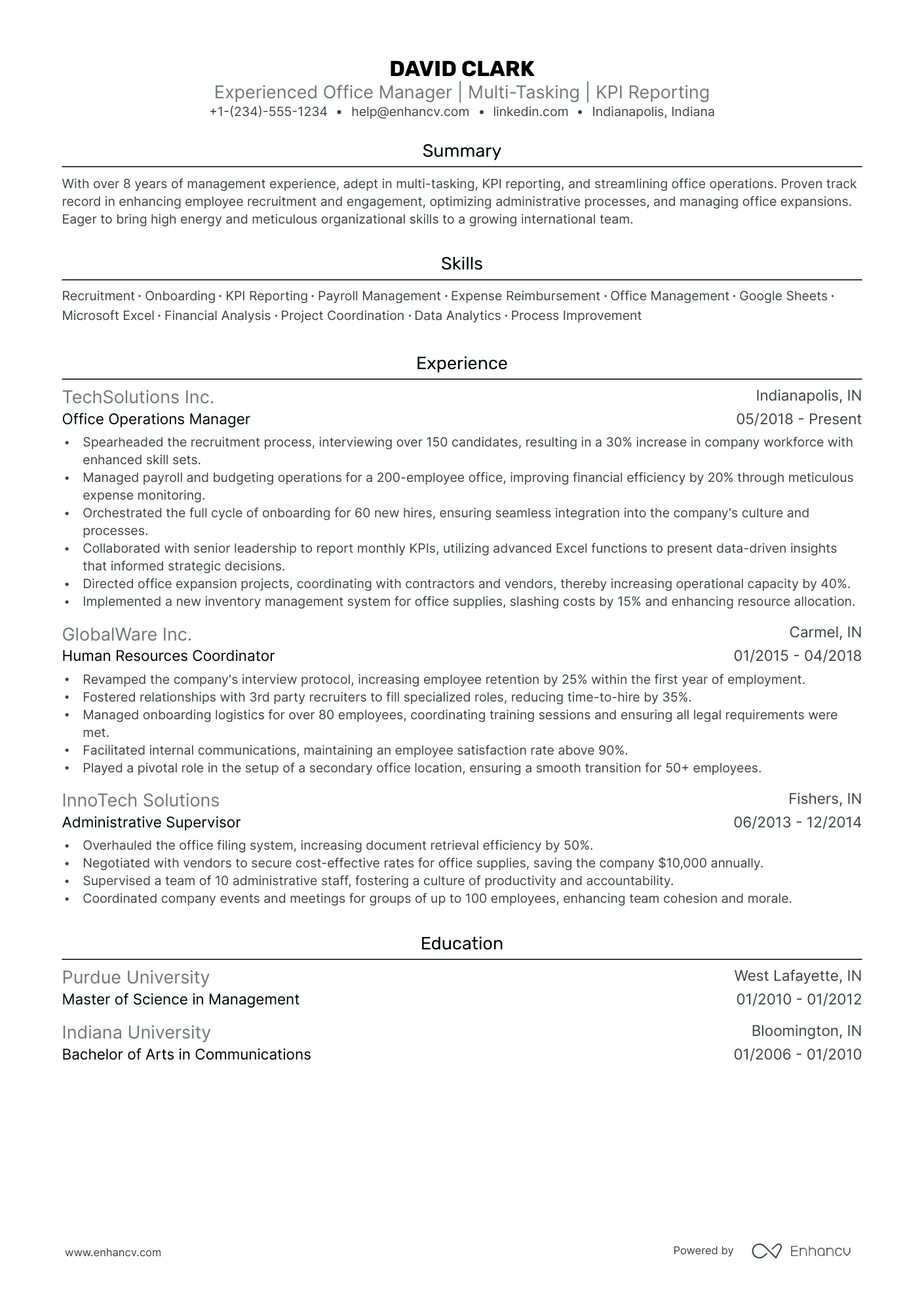 5 Business Operations Manager Resume Examples & Guide for 2024