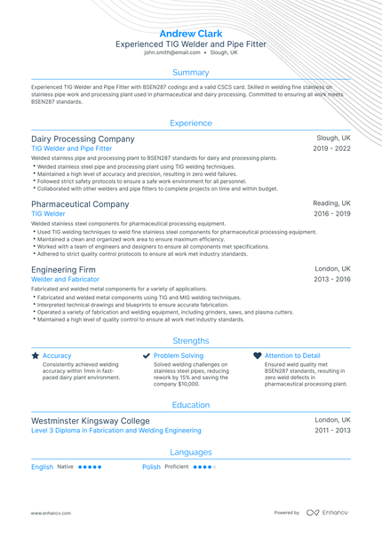 5 Welder Resume Examples & Guide for 2023