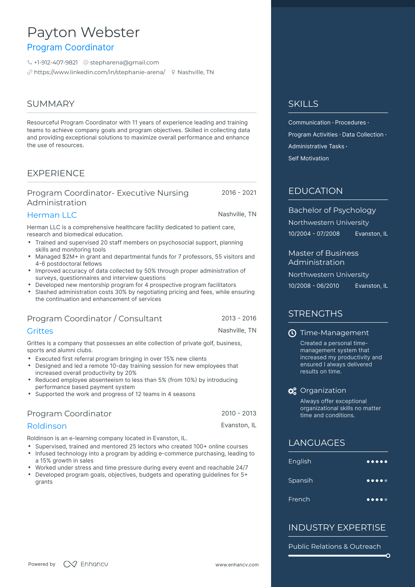 5 Program Coordinator Resume Examples & Guide for 2024