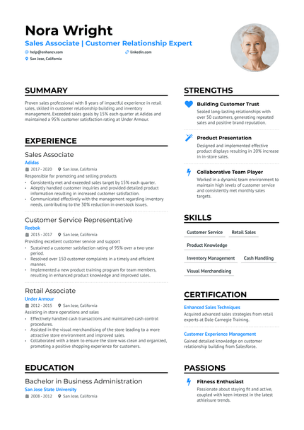 6 Sales Associate Resume Examples & Guide for 2024