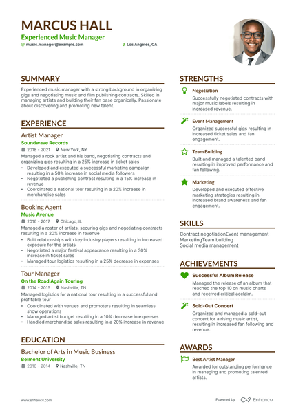 6 Artist Resume Examples & Guide for 2024