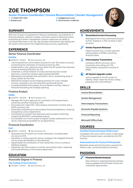 8 Finance Specialist Resume Examples & Guide for 2025