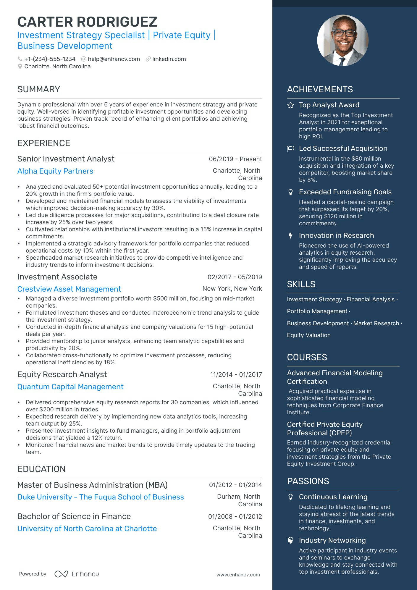 5 Private Equity Resume Examples & Guide for 2024