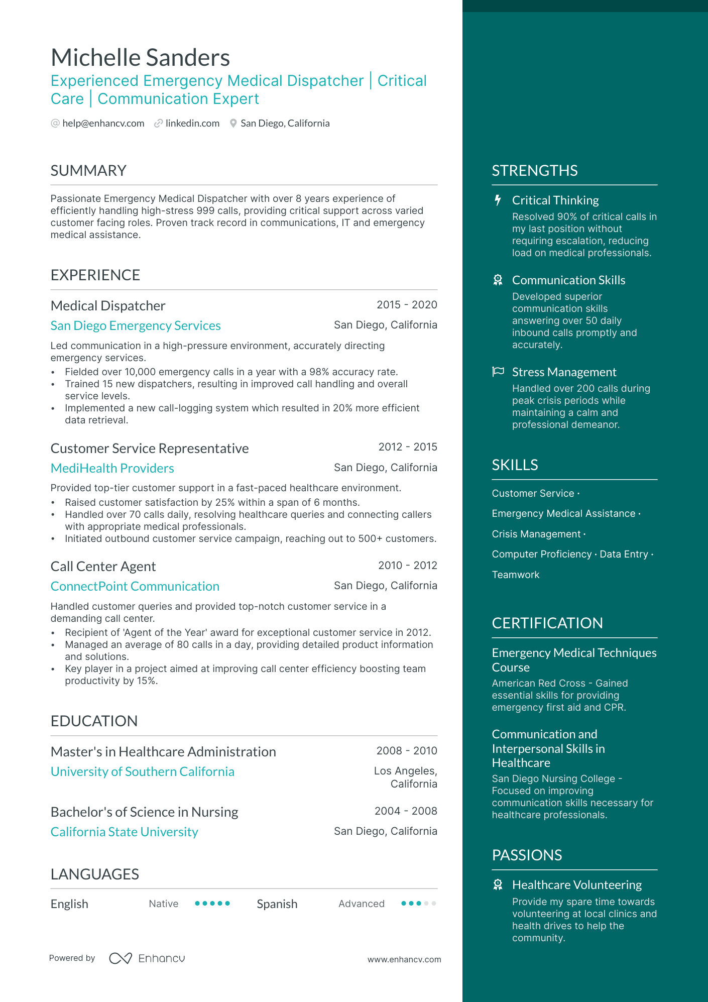 5 Emergency Dispatcher Resume Examples & Guide for 2024