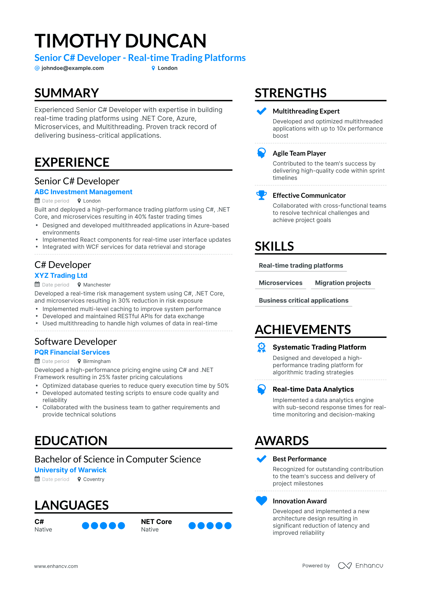 5 C Developer Resume Examples & Guide for 2023