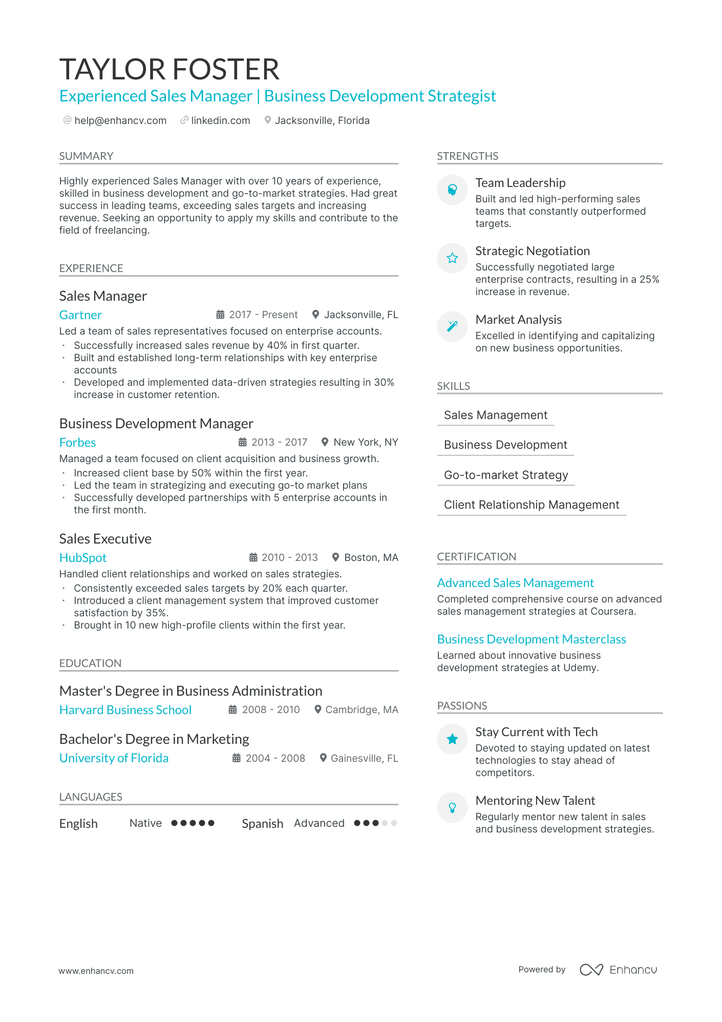 5 Head of Sales Resume Examples & Guide for 2024