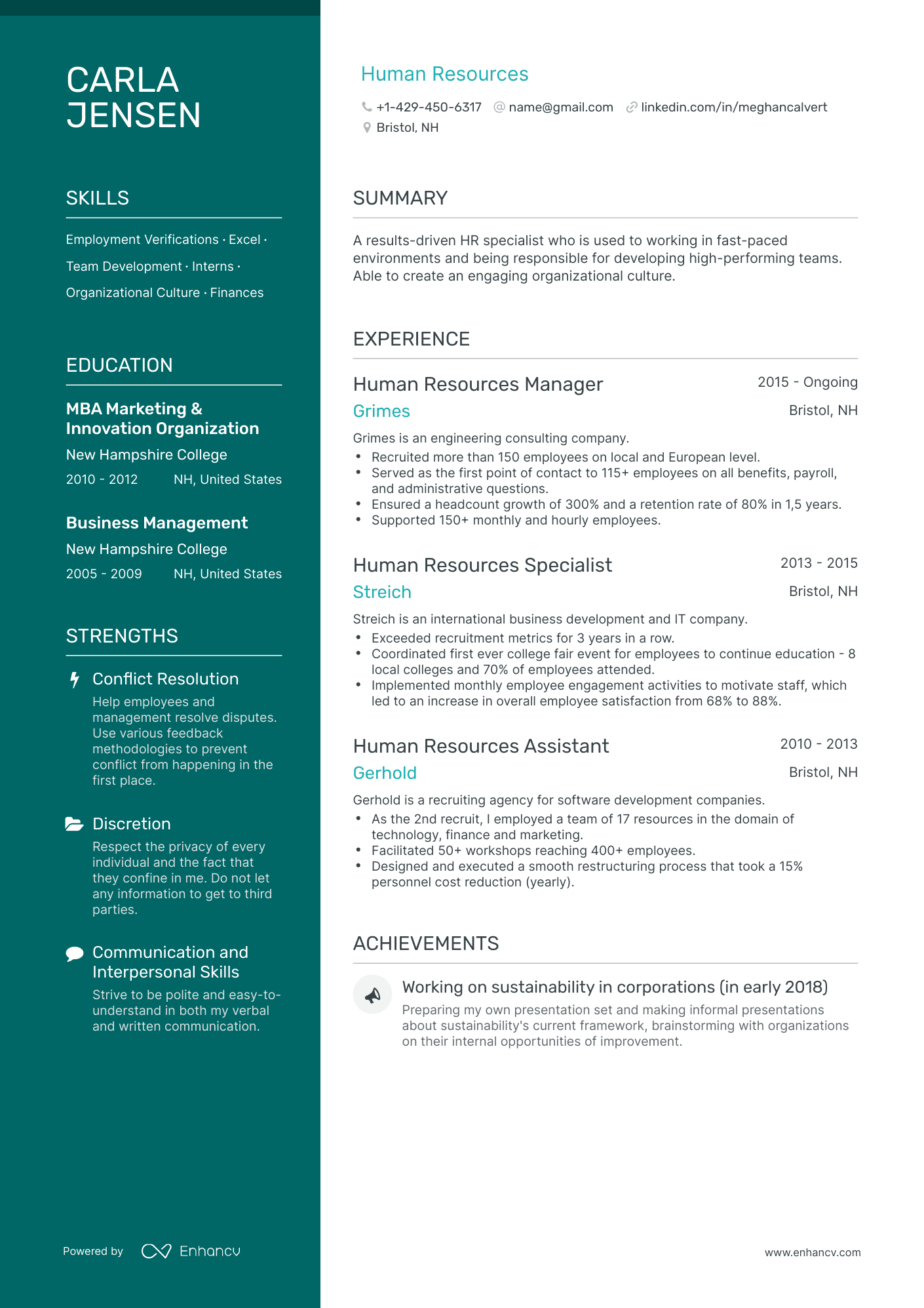 20 Human Resources Resume Examples & Guide for 2024