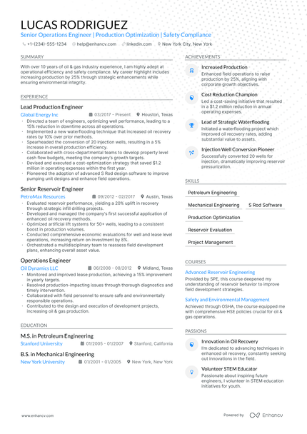 5 Petroleum Engineer Resume Examples & Guide for 2024